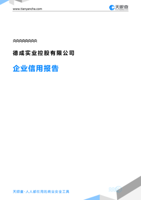 德成實(shí)業(yè)控股(企業(yè)信用報(bào)告)- 天眼查
